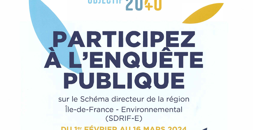 Enquête publique sur les SDRIF-E